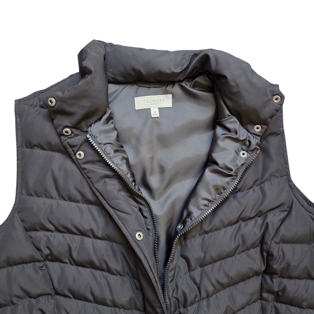 Talbots Black Quilted Down Filled Puffer Outerwea… - image 2